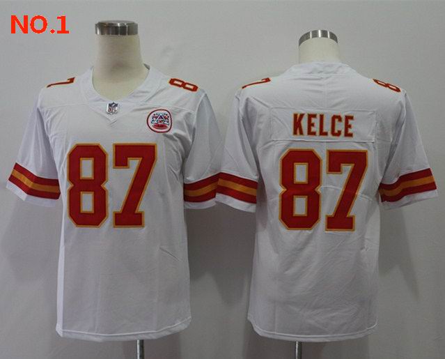 Men's Kansas City Chiefs #87 Travis Kelce Nike Jersey White;